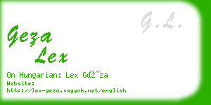 geza lex business card